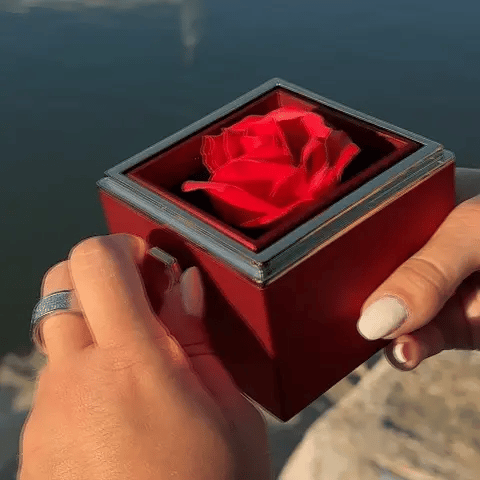 Rosa Eterna | Flor Auténtica y Collar de Regalo | Oro de 18 Quilates